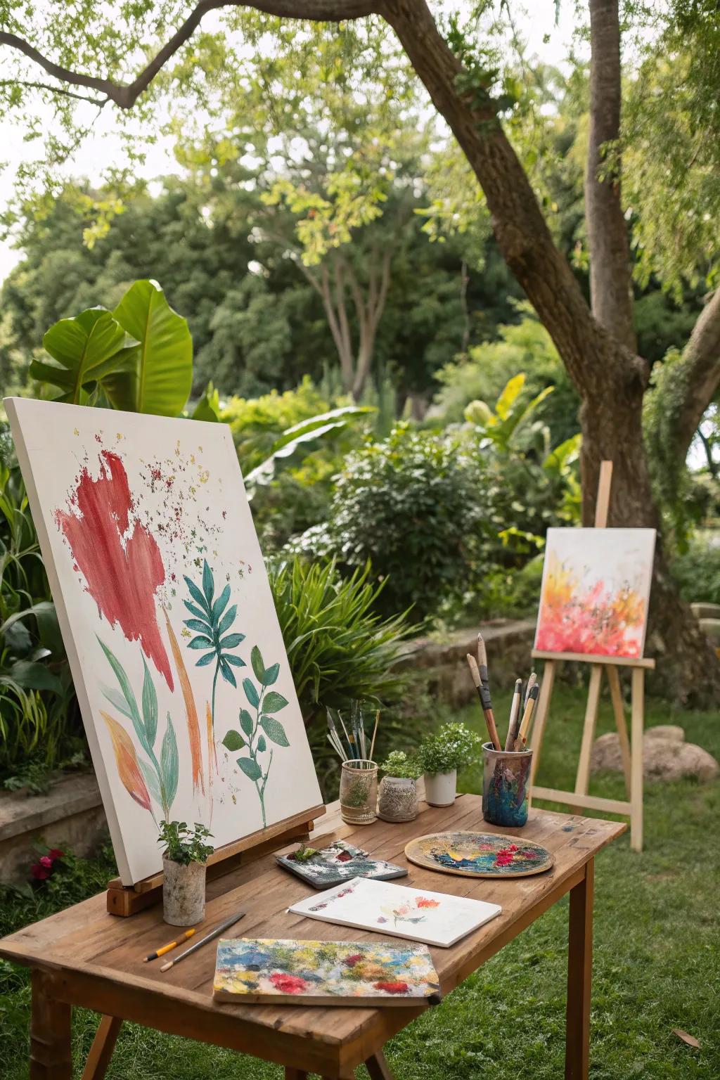 An exhilarating splash art setting set outdoors under bright skies.
