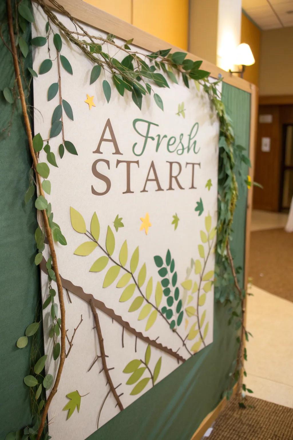 A nature-inspired bulletin board to bring a sense of calm and renewal.