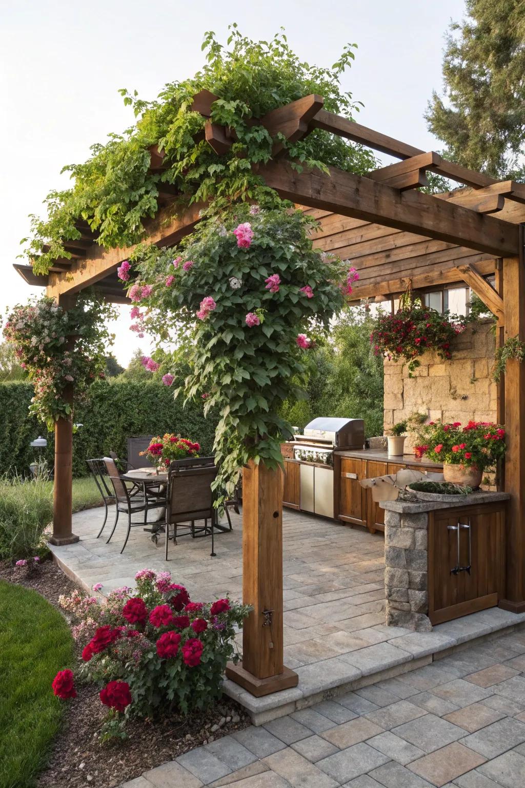 Pergolas are stylish as well as practical.