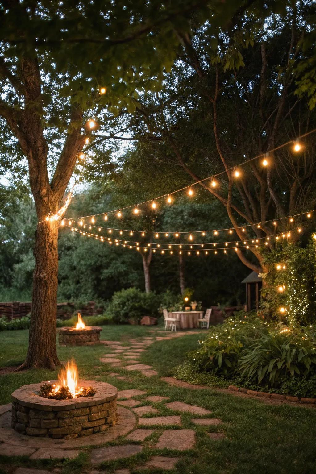 Fairy beams impart an element of enchantment to any evening get-together.