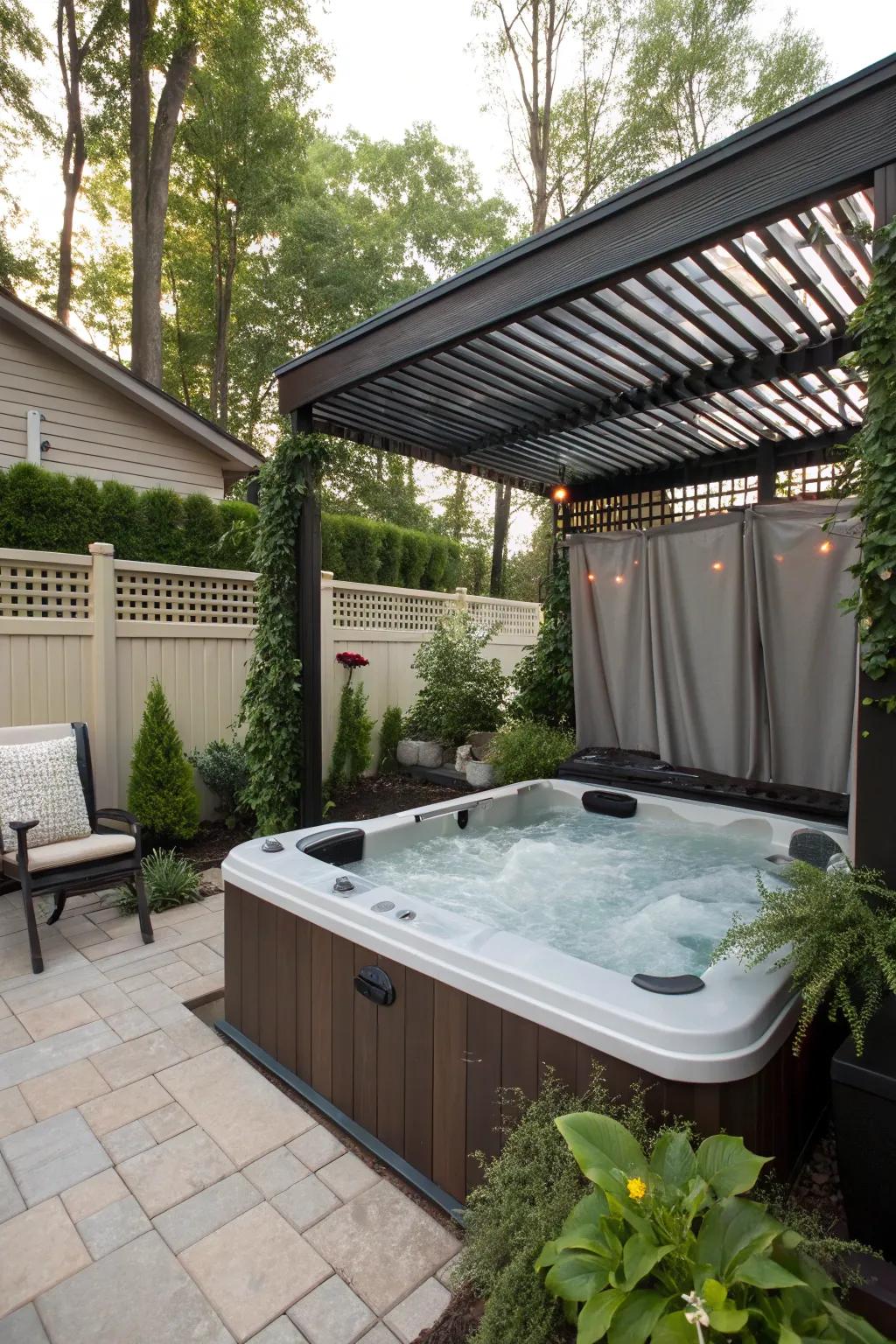 Concealment panels transform your bubble spa into a personal retreat.