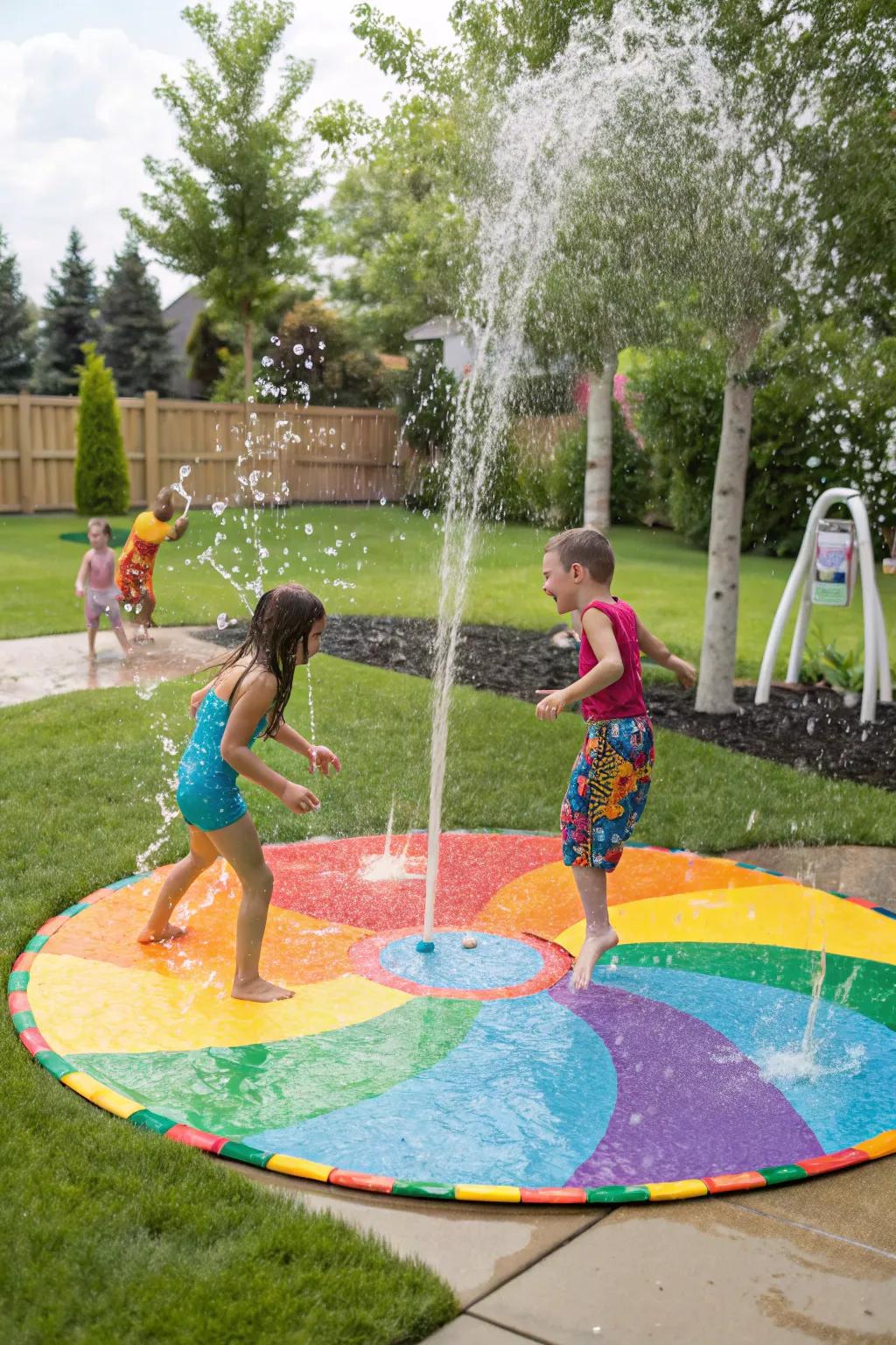 Beat the summer heat with a backyard splash zone.