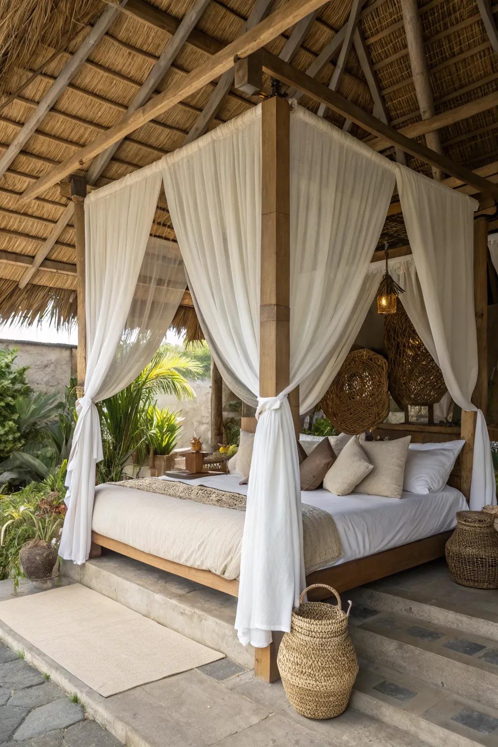 Crown beds present a luxurious, private sensation.