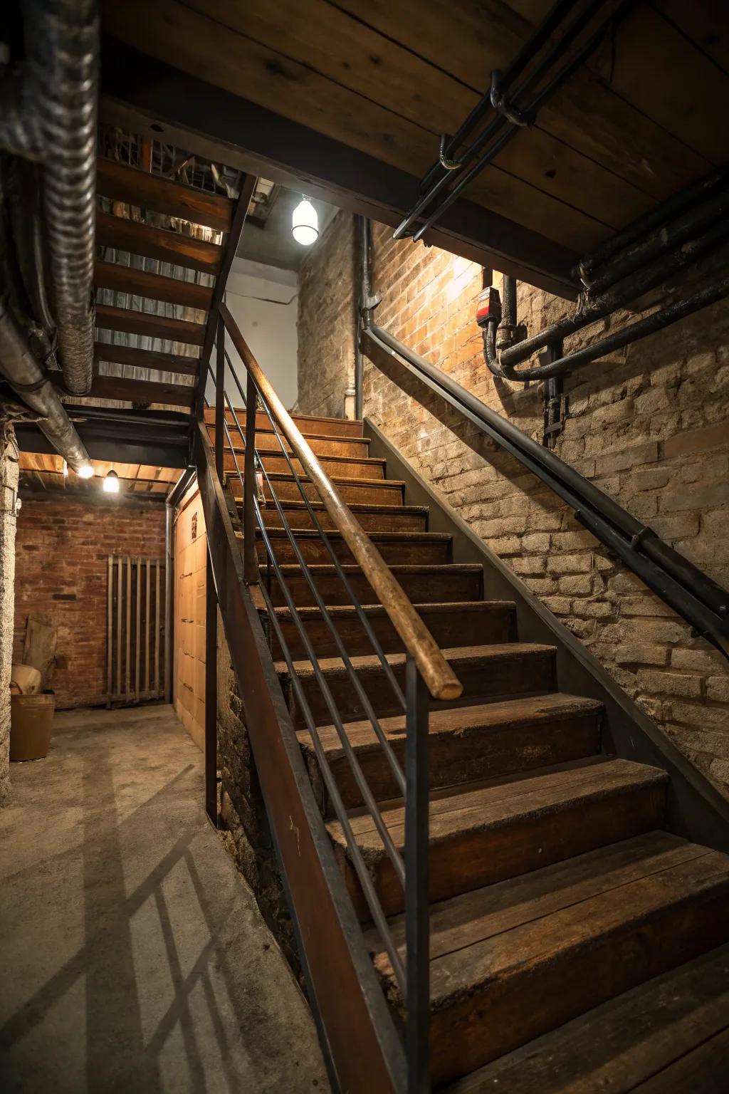 Raw and solid materials come together to create an appealing industrial feel.