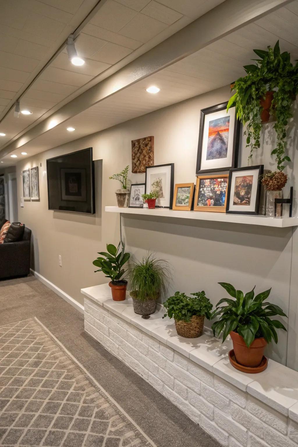 Ledges provide both panache and utility.