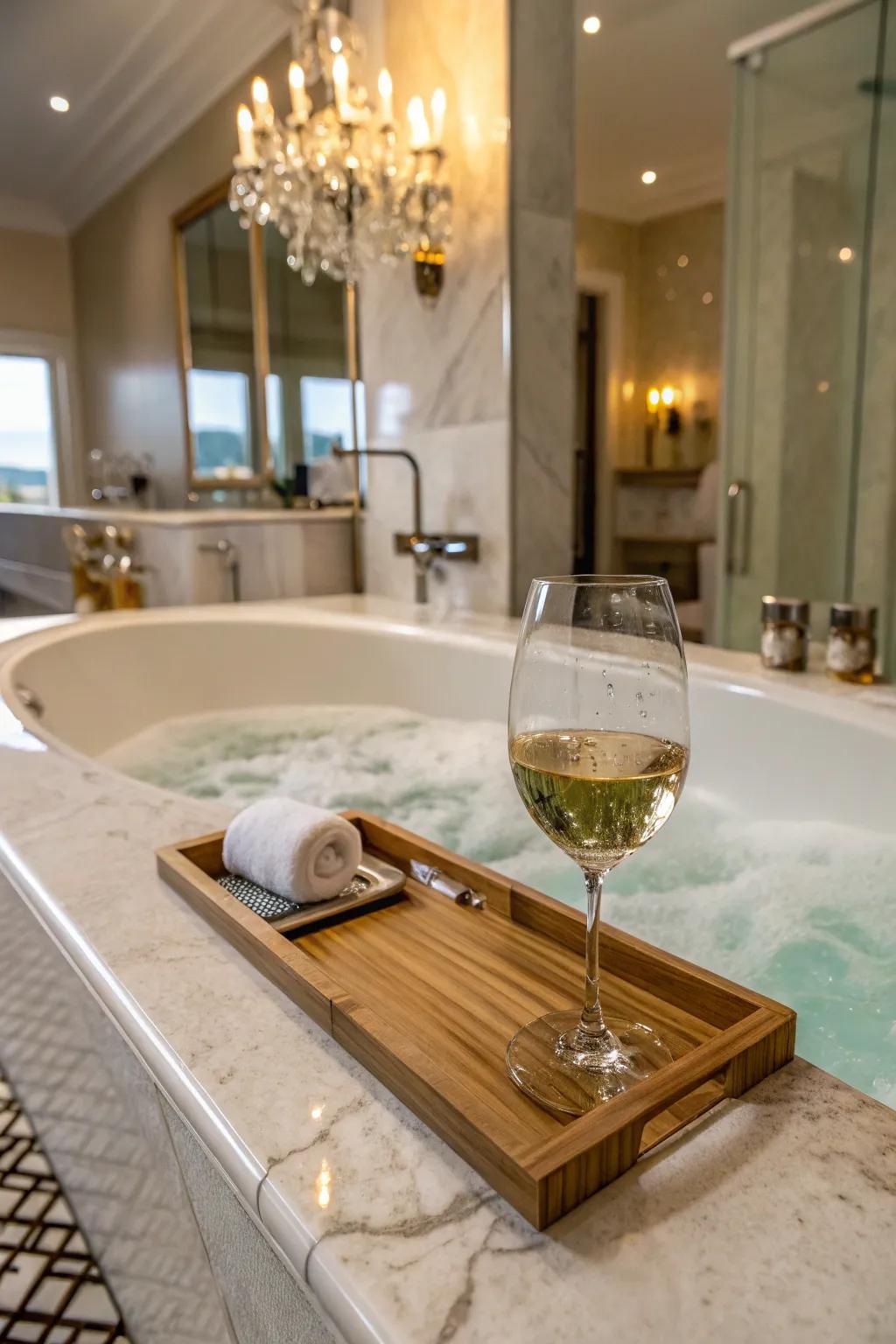 Savor a glass of wine and truly relax.