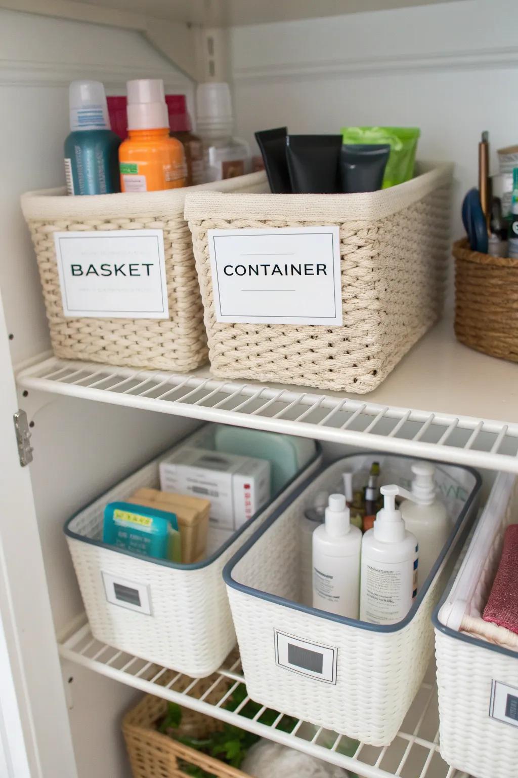 Labels simplify item retrieval.