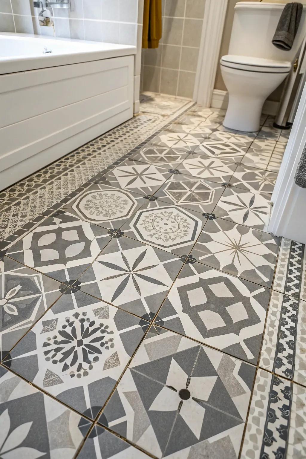 Monochrome refinement brings a sophisticated touch to any bathroom.
