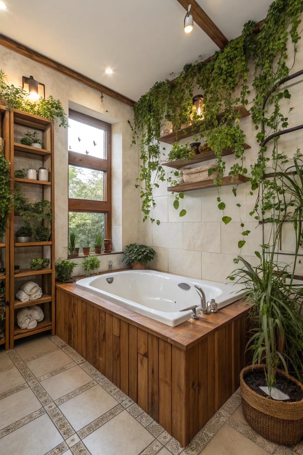 A bathroom design that encourages rest thanks to its spa-inspired style.