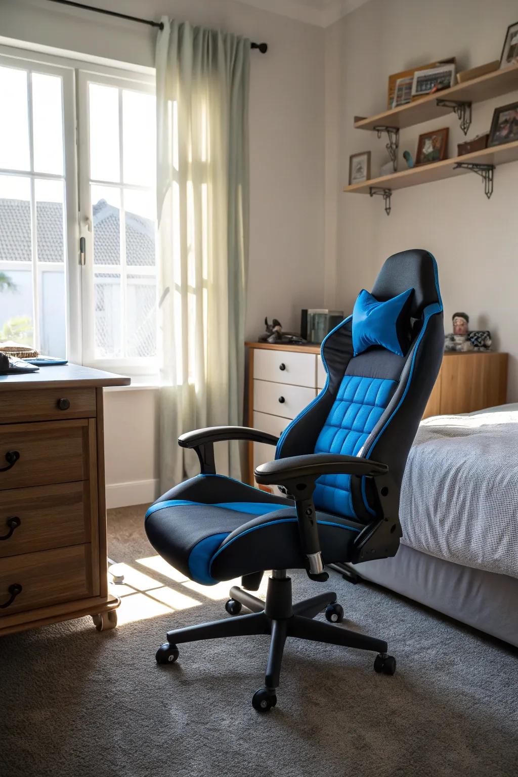 A contoured seat adds ease and flair to your configuration.