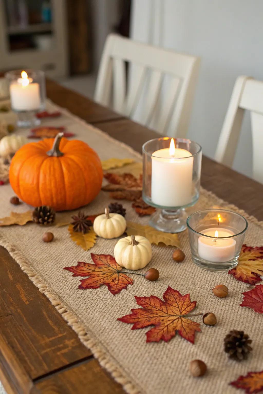 Enhance your dining experience with a harvest-inspired table decor.