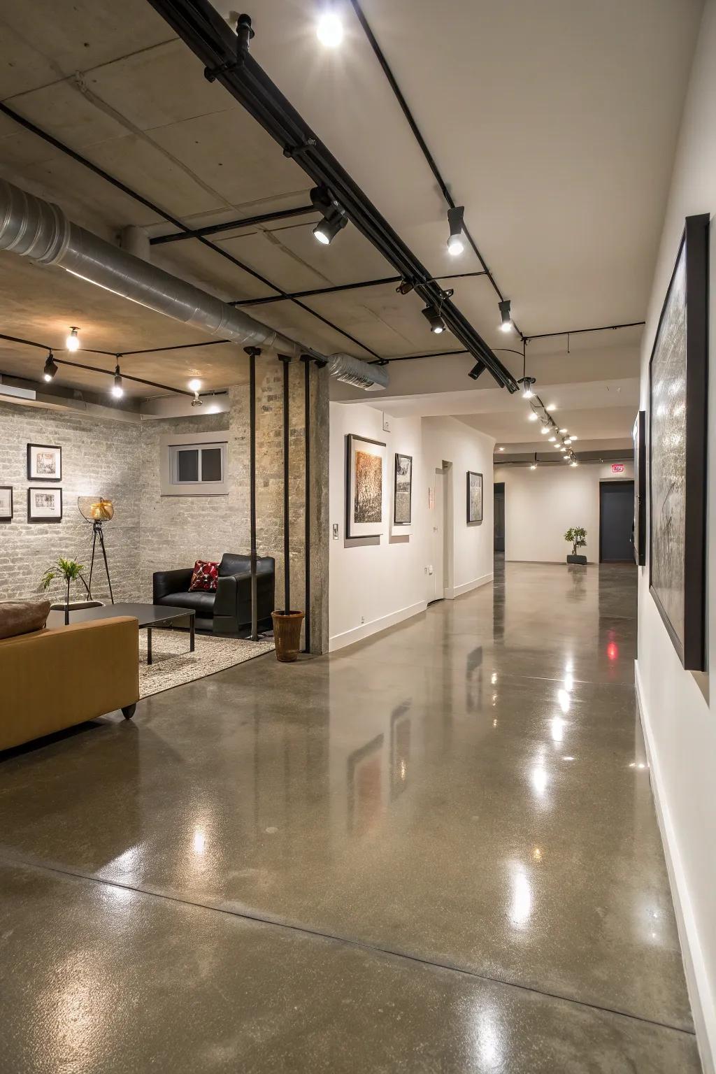 Cleaned cement offers a smooth, advanced touch to storm cellar spaces.