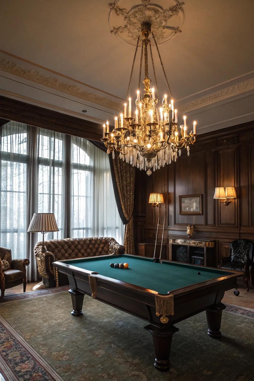 Feature illumination delivers allure to your billiard space.