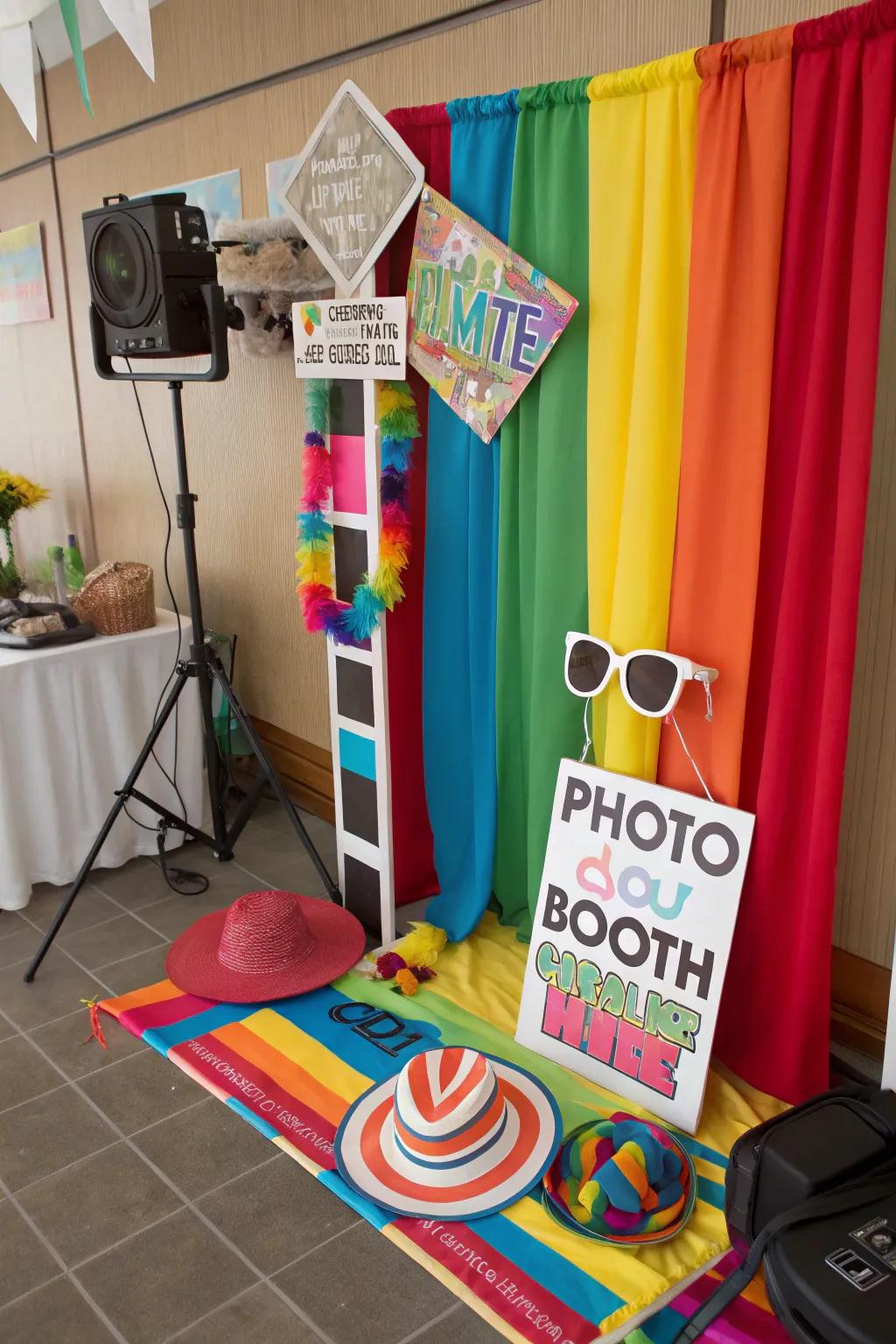 A DIY photo booth ready for memorable snapshots