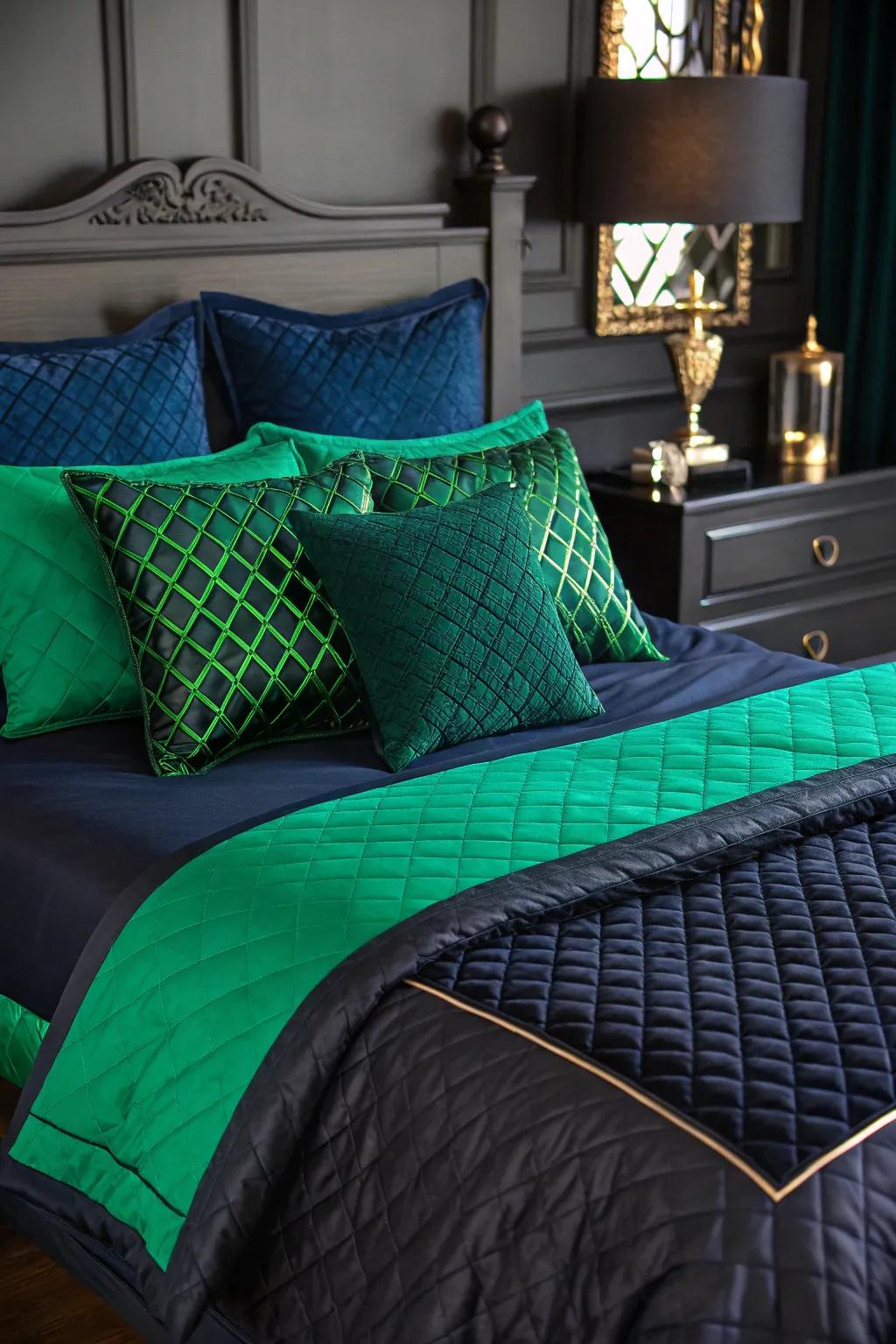 Creating contrast with bold colors.