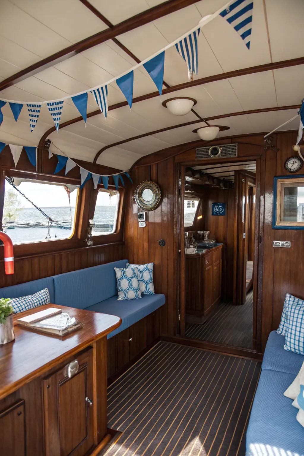 Maritime-themed materials and styles deliver a timeless appeal.