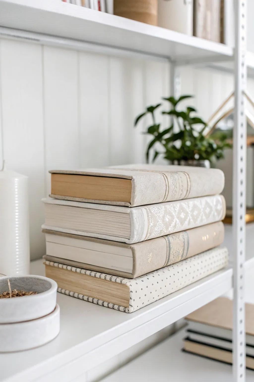 Neat and simple, minimalist book jackets for today's spaces.