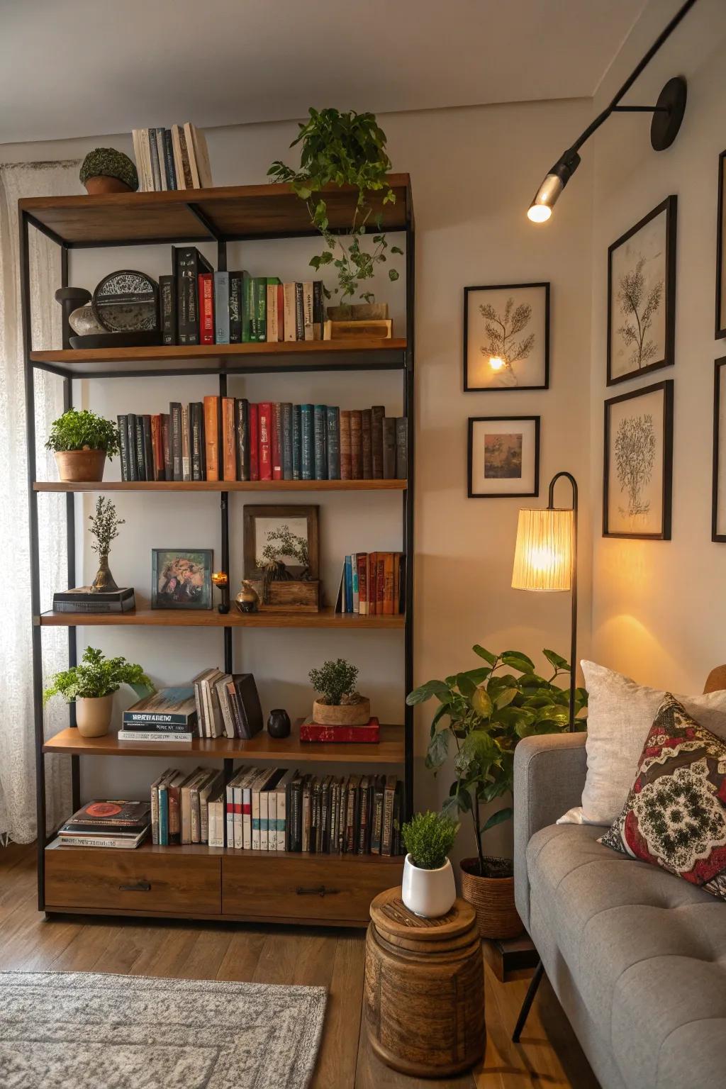 Amplify your book exhibit with ornamental details.