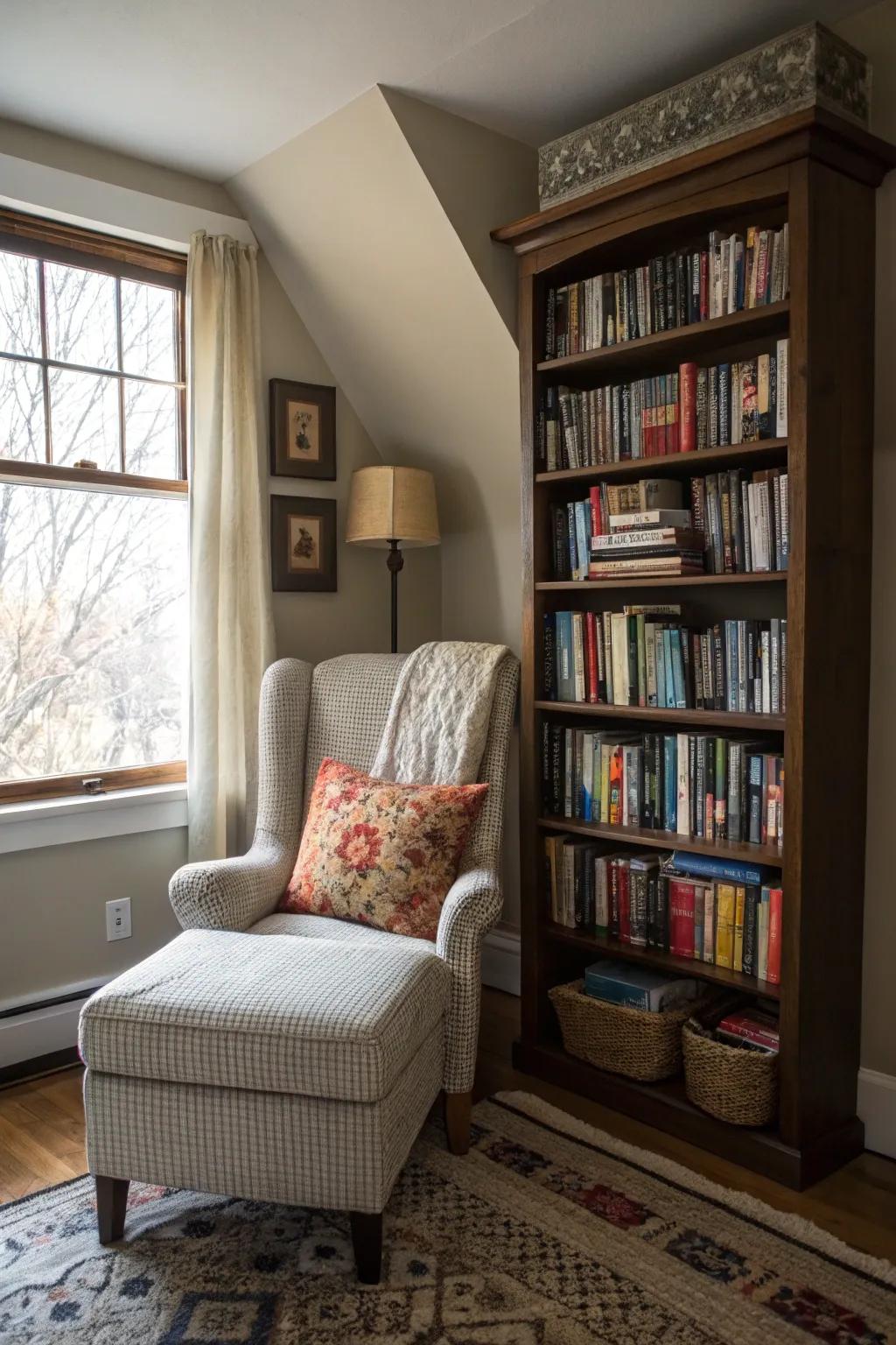 A cozy corner is perfect for immersing yourself in a great book.