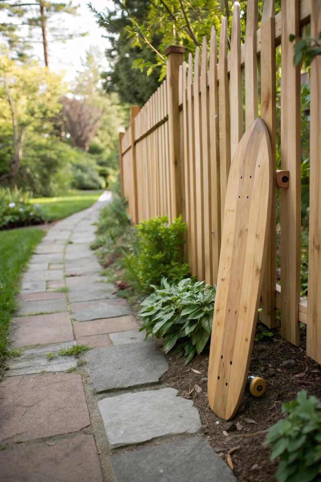 A wooden kickboard provides a uniform, tidy appearance.