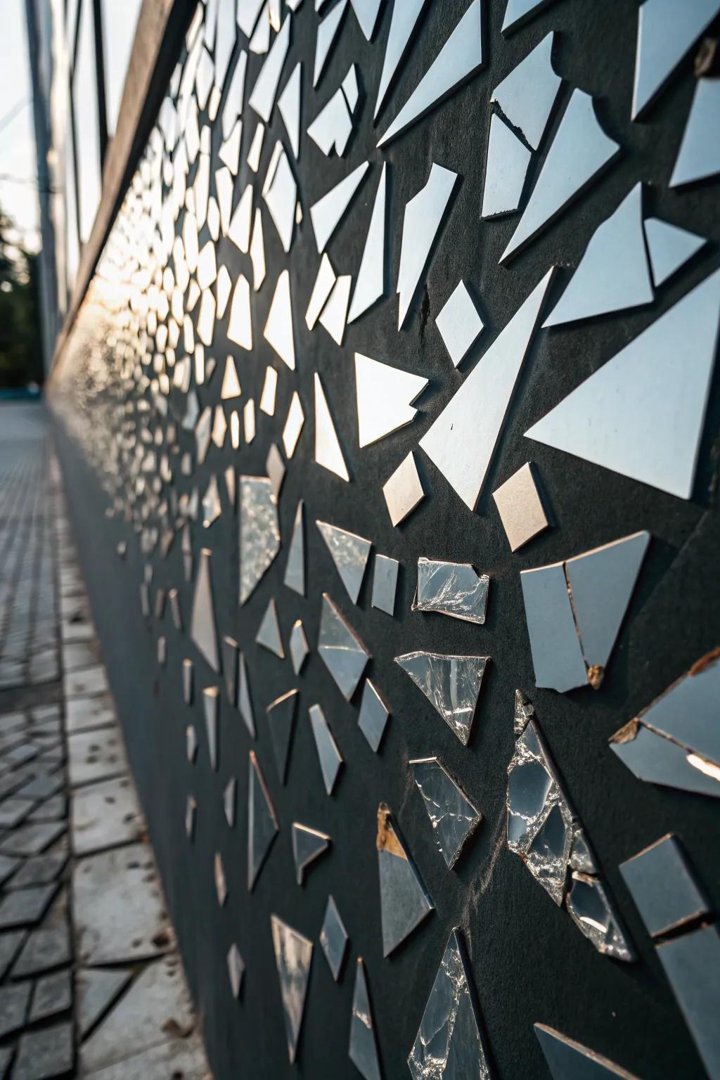 Abstract mirror designs give off a modern vibe.