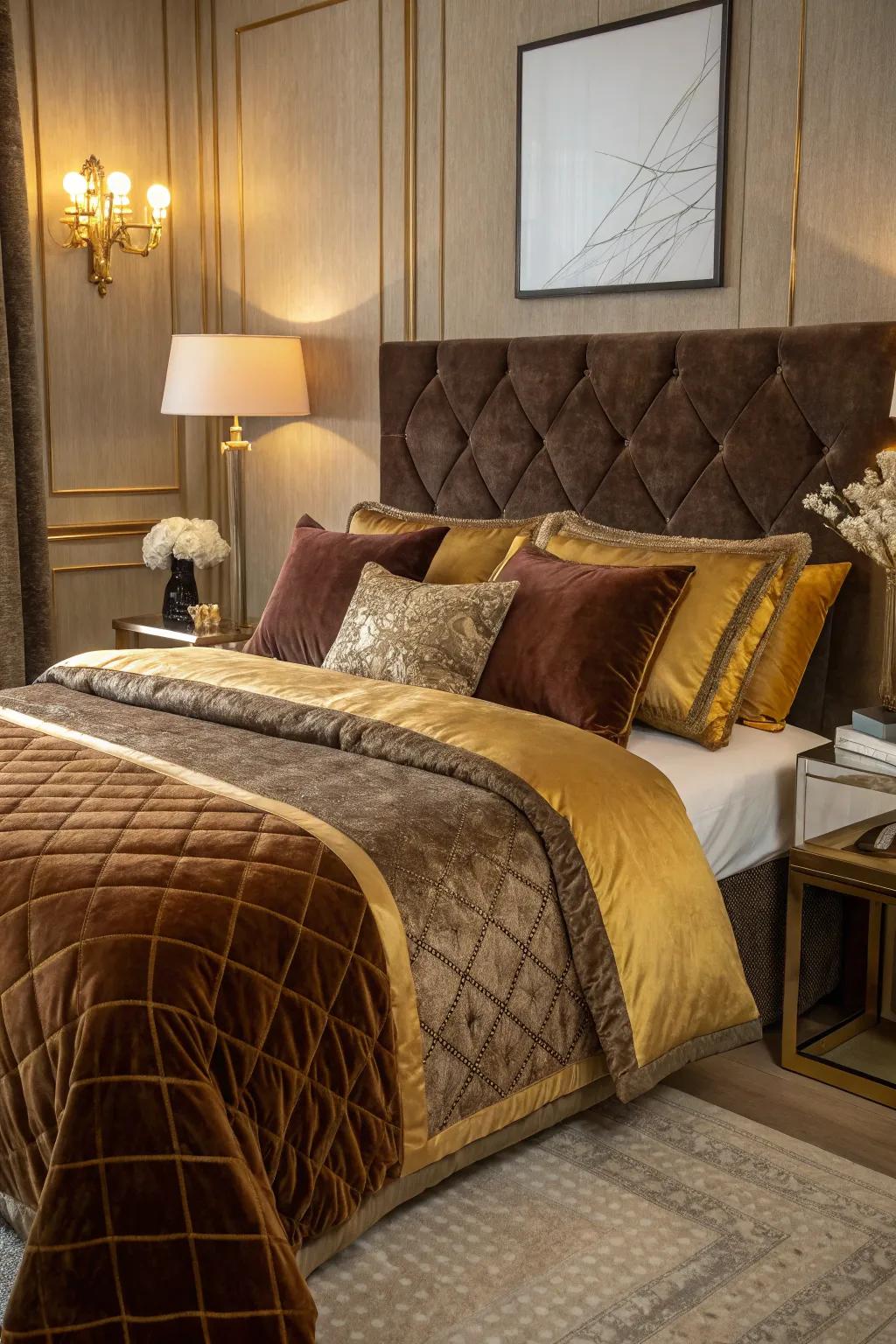 Plush bedding enhances the luxury and comfort of your bedroom.