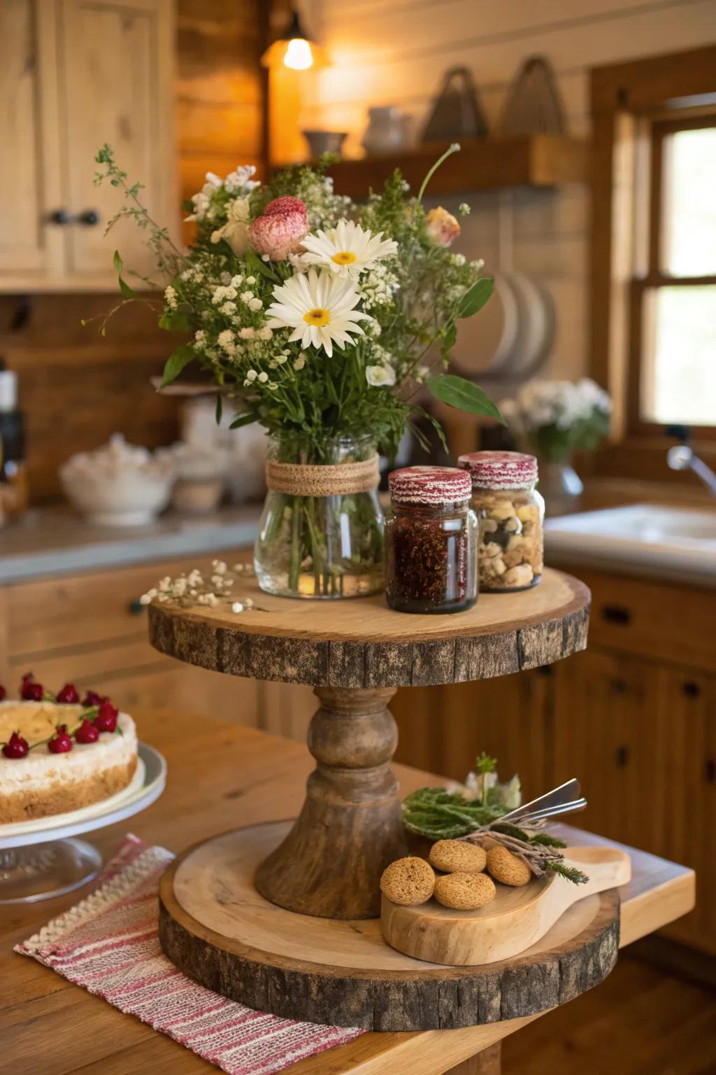 A rustic presentation stand enhances your home with warmth and character.