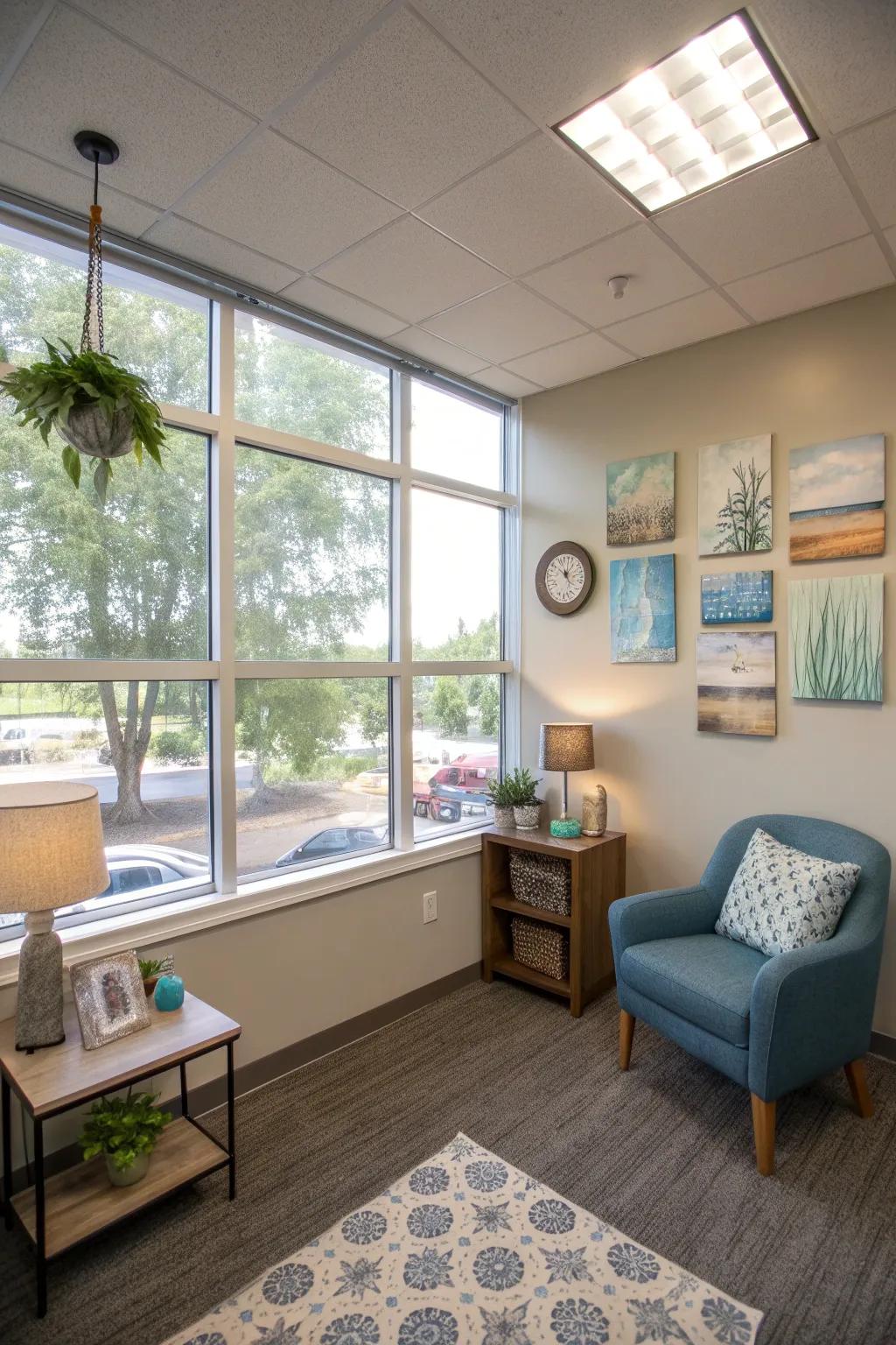 Natural light adds to the ambiance of spaciousness.