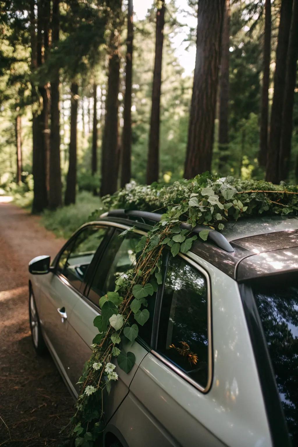 Plant-based chains bring a fresh and natural mood to the car.