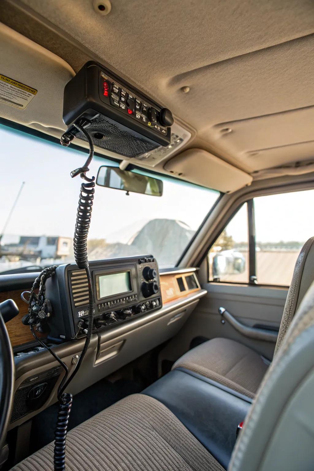 Change your car into a command post with roof console installation.