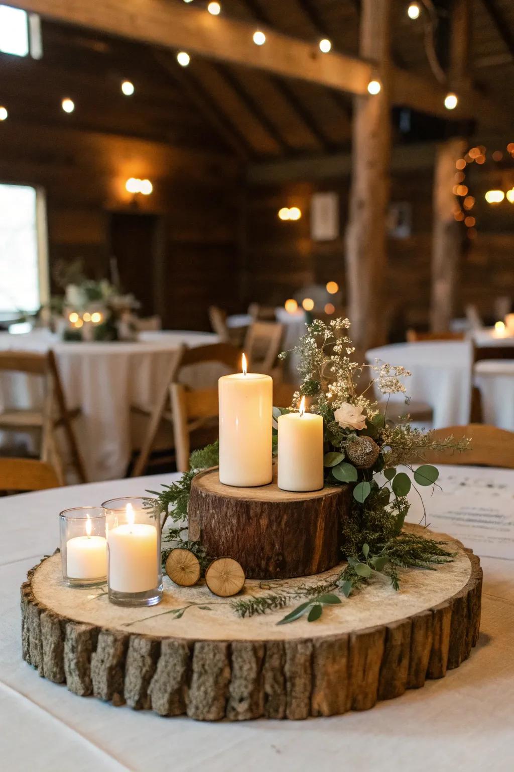 Use wooden decor items to add rustic charm.
