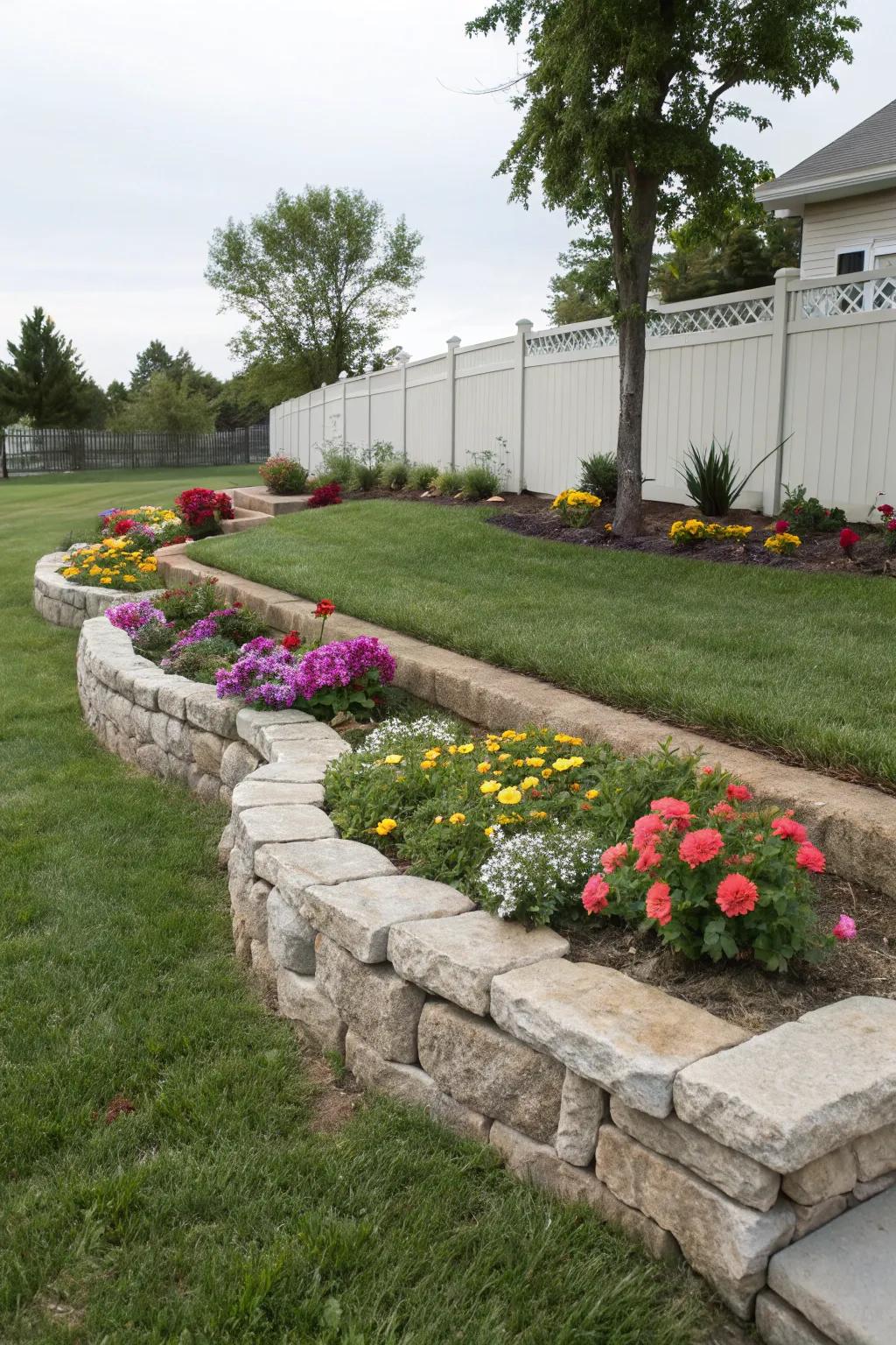 Natural borders contribute both structure and aesthetic value to garden spaces.
