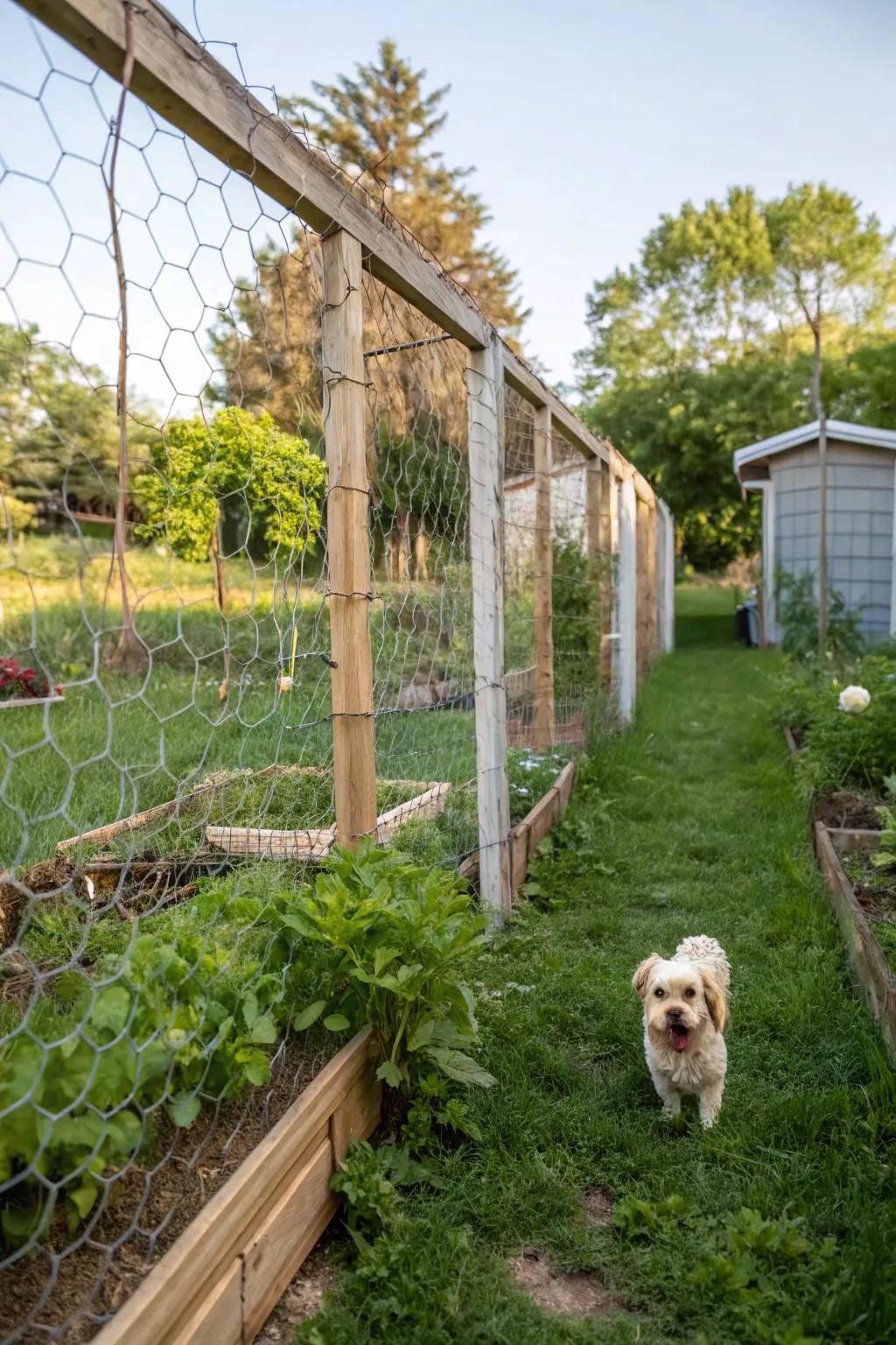 Poultry wire is a flexible and affordable brief barrier option.