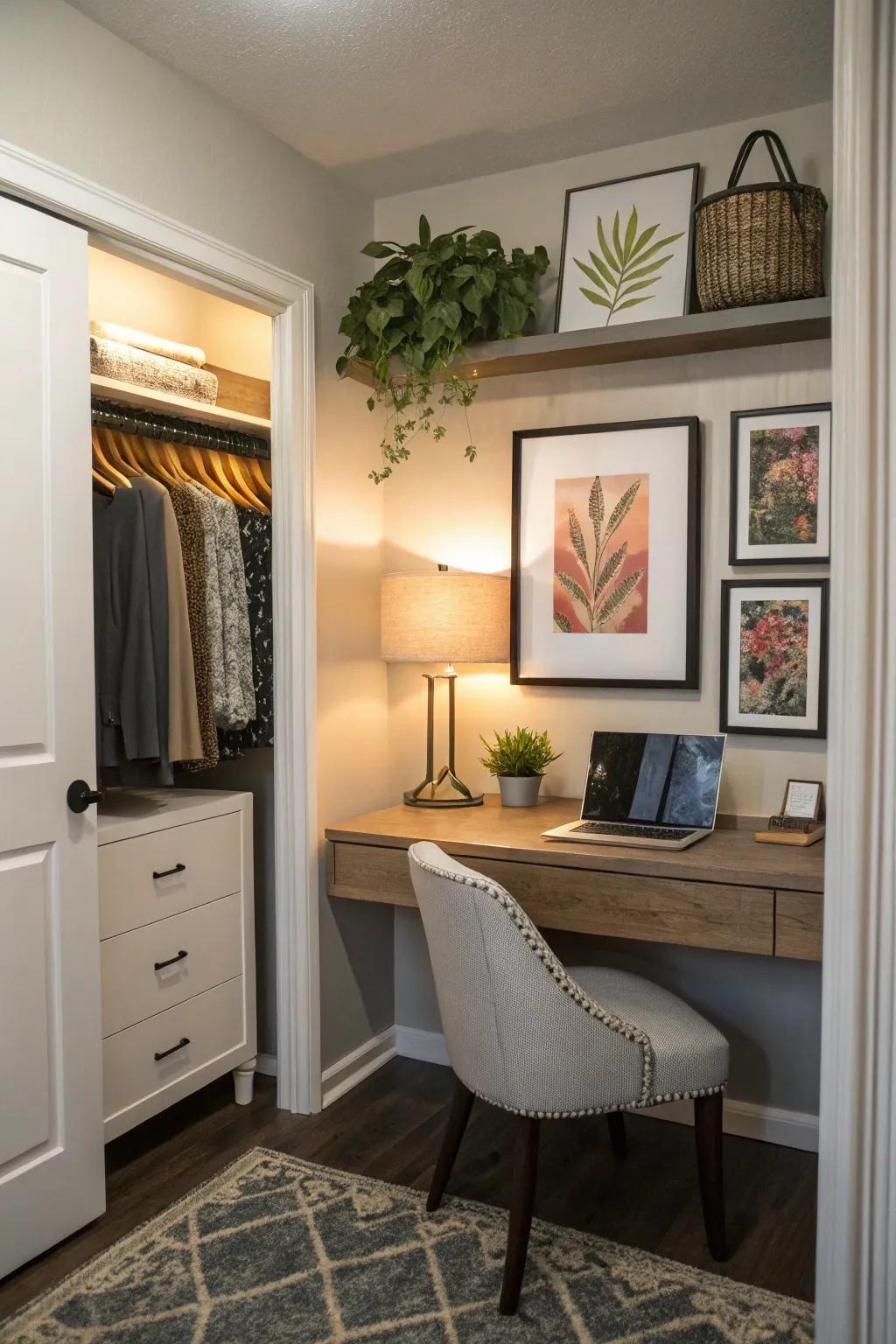 Personalize your cloffice with decor that inspires and energizes.