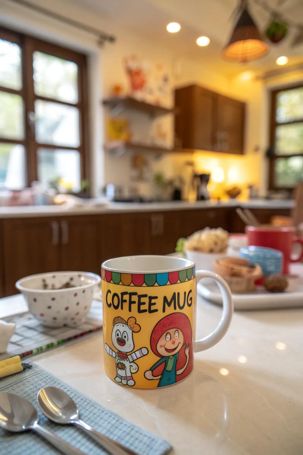 A fun cup design that brings a smile to your face.