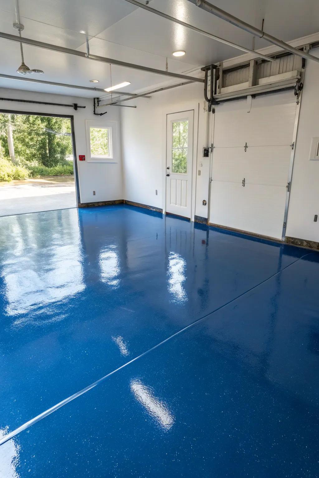 Epoxy floors give a seamless and contemporary touch to any garage.