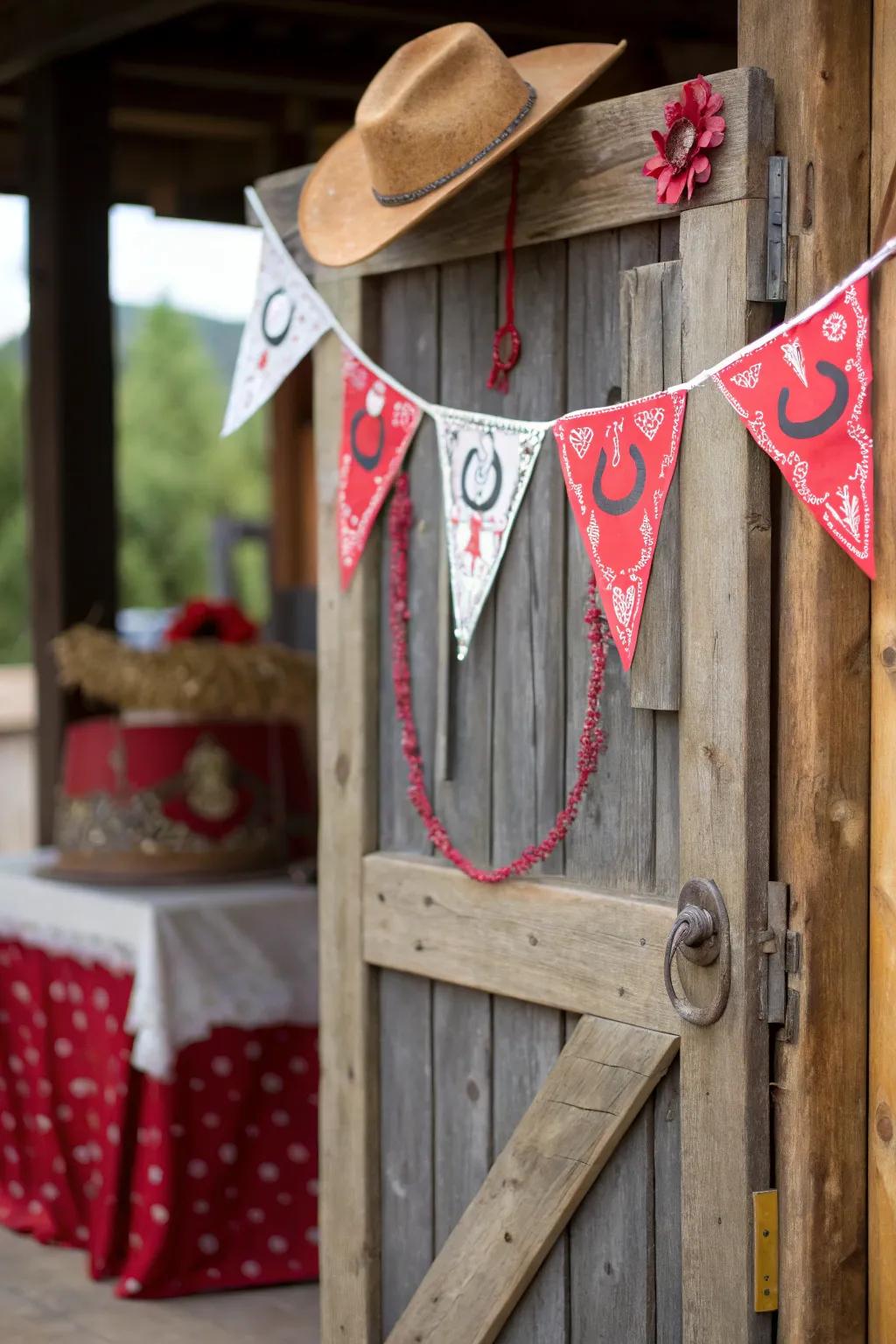 Barn doors create a rustic backdrop perfect for memorable photos.