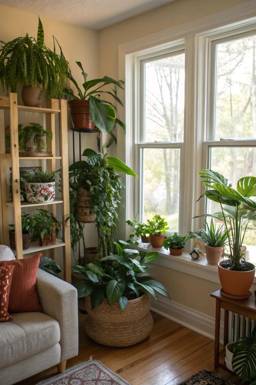 Plants introduce life and freshness to any living area.