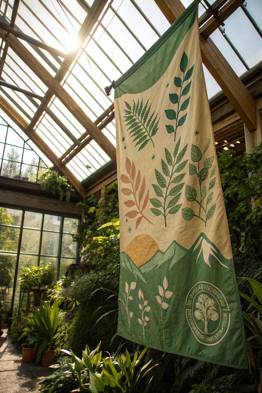 Convey the tranquility of nature into your residence through a nature-centered banner.