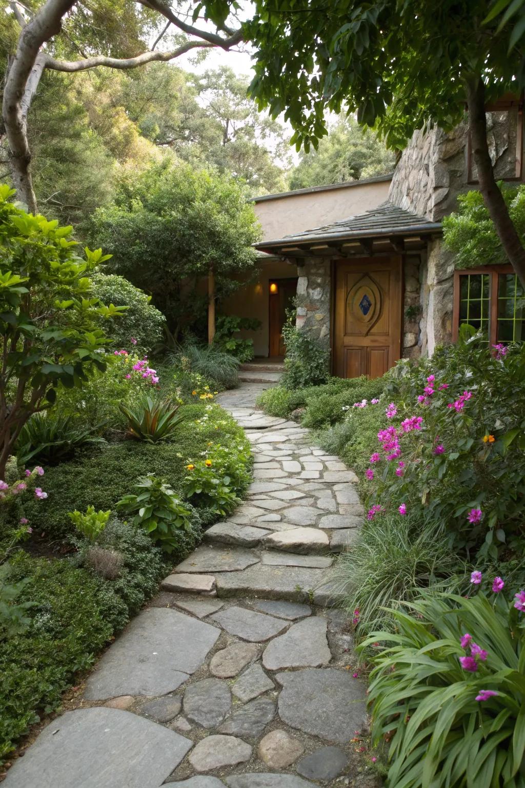 Defined walkways agreeably direct guests.
