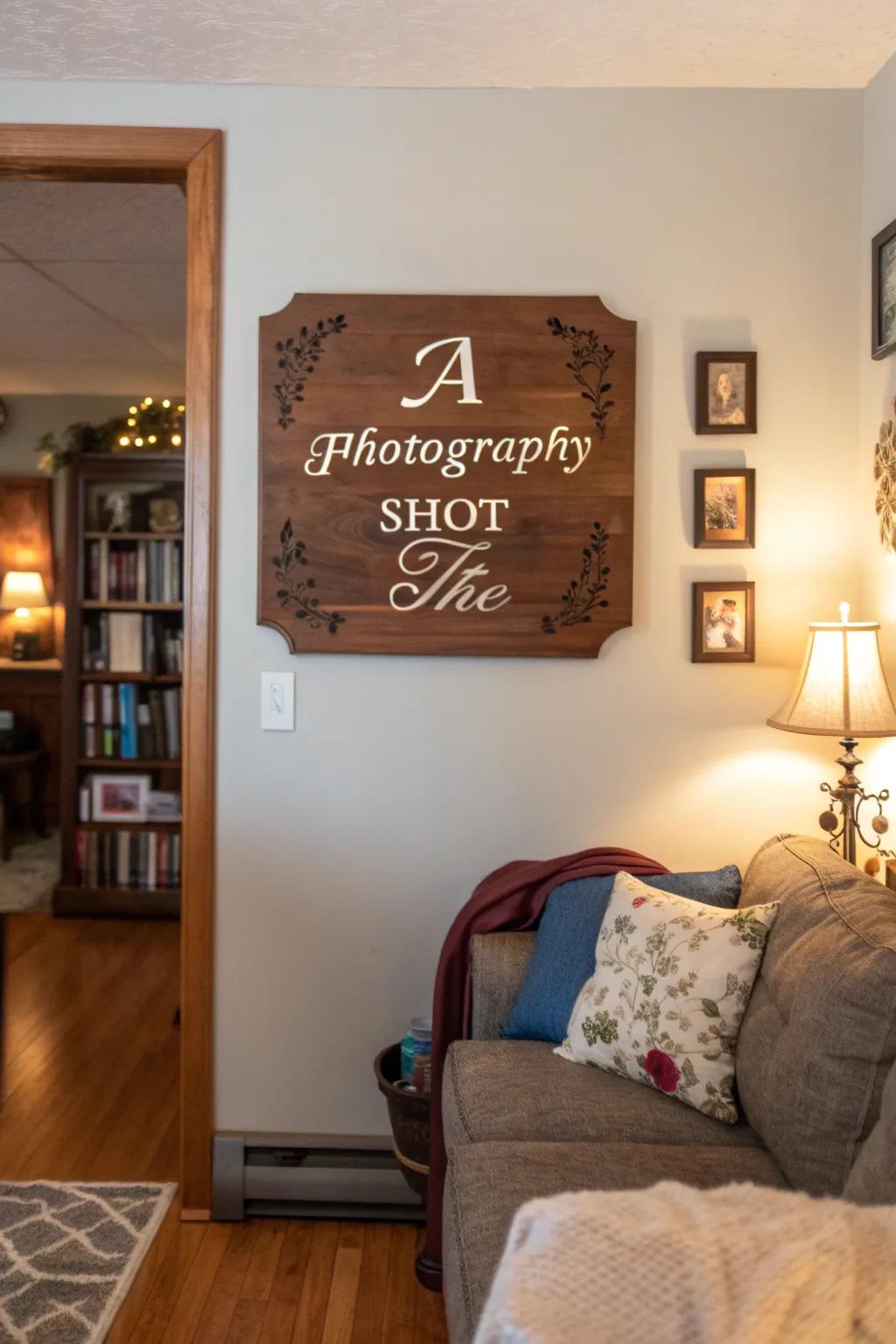 Inscribed plates introduce a personalized aspect to home decor.