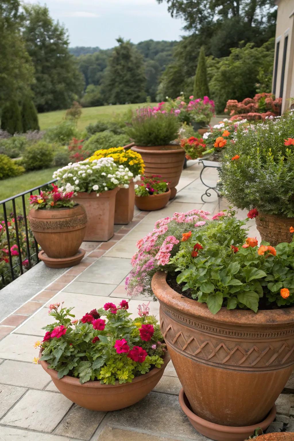 Earthenware pots deliver a classic, ageless appeal to every garden.