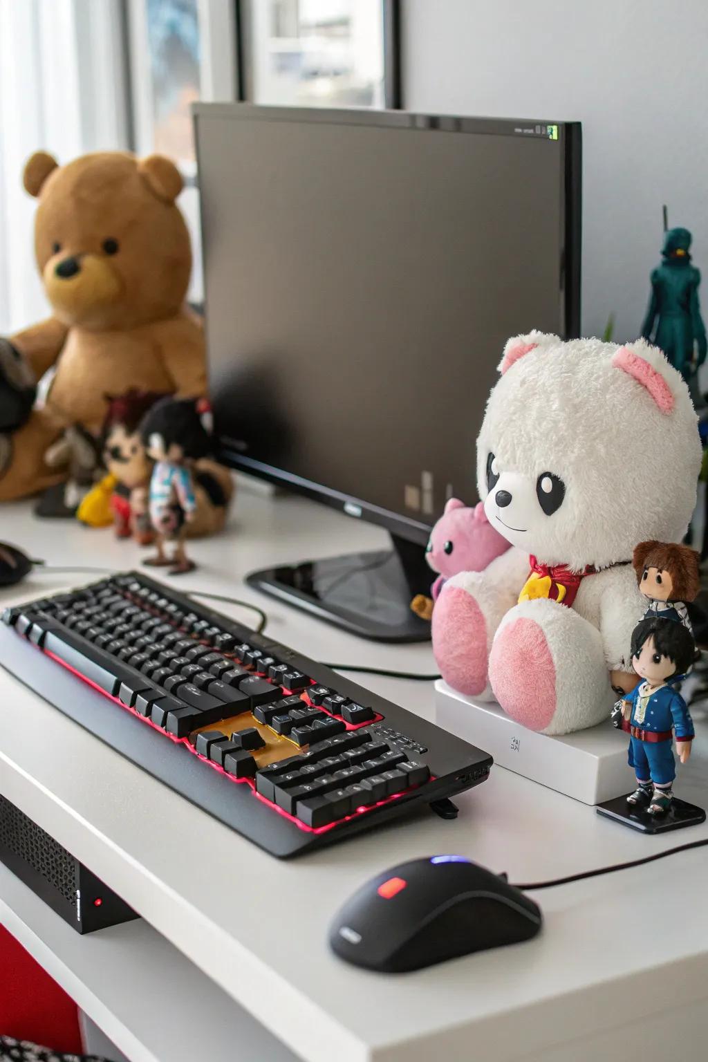 Themed decor personalizes your PC setup.