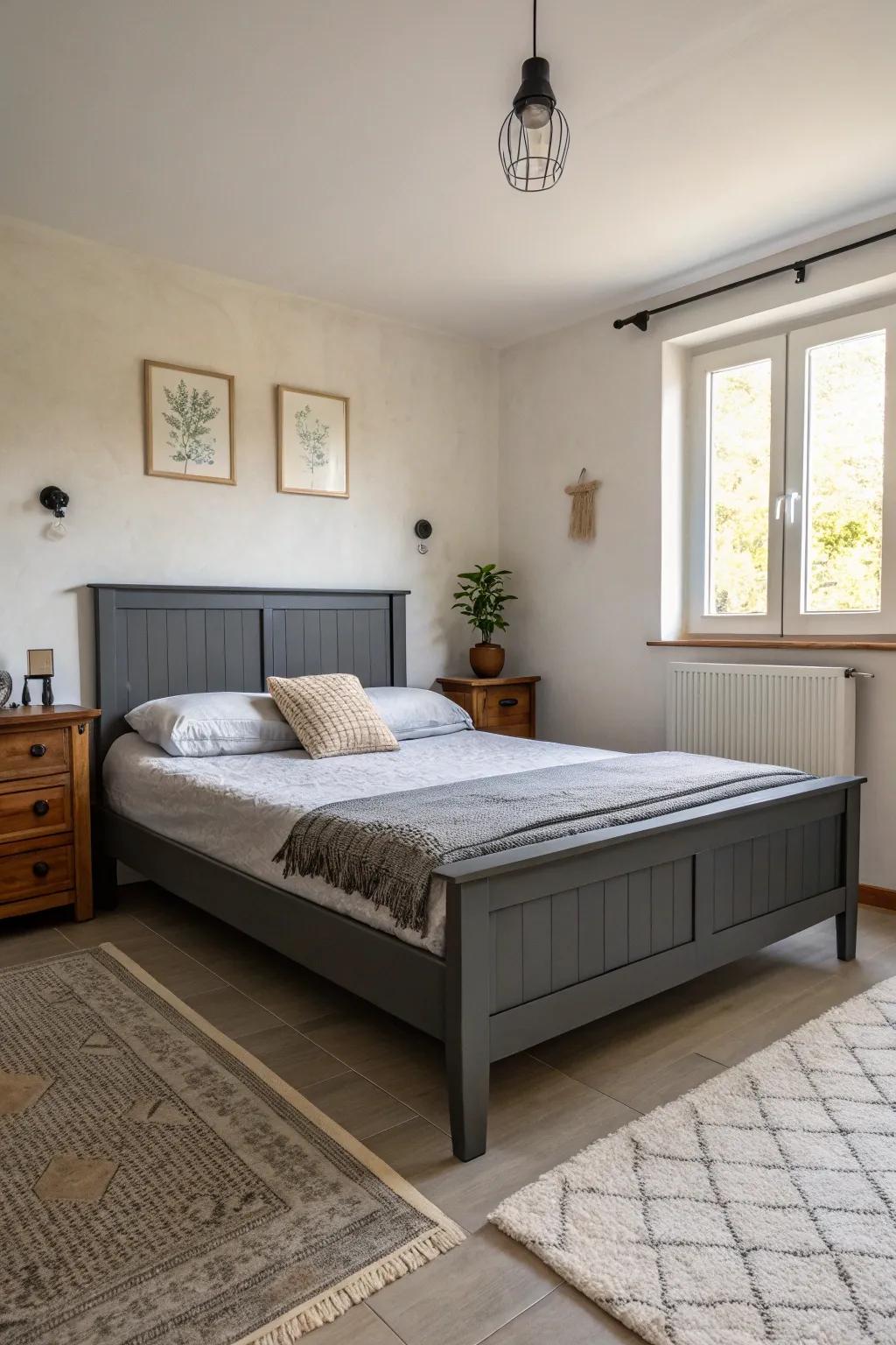A minimalist bedroom design that emphasizes elegance and simplicity.