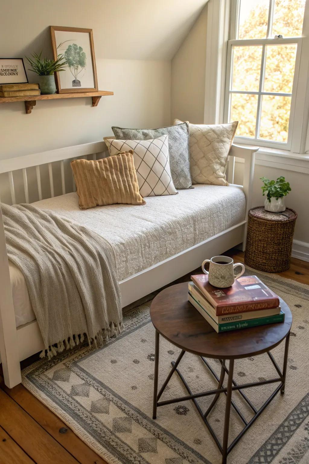A multi-use daybed in a small area