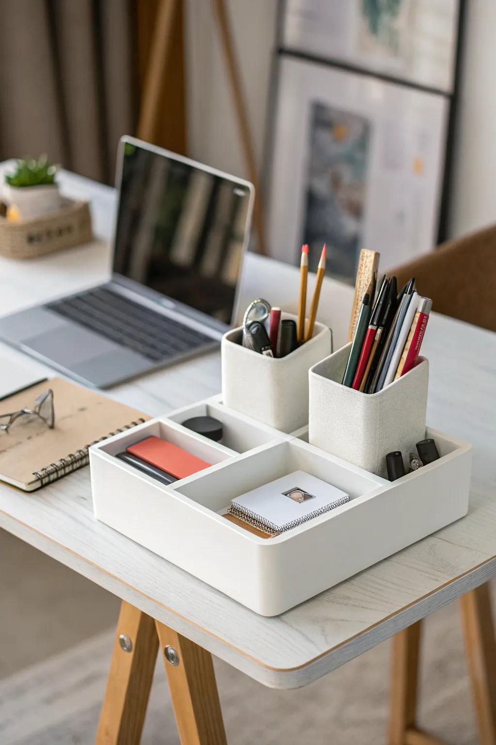 Smart Ideas For Keeping Your Desk Tidy Light And Layer