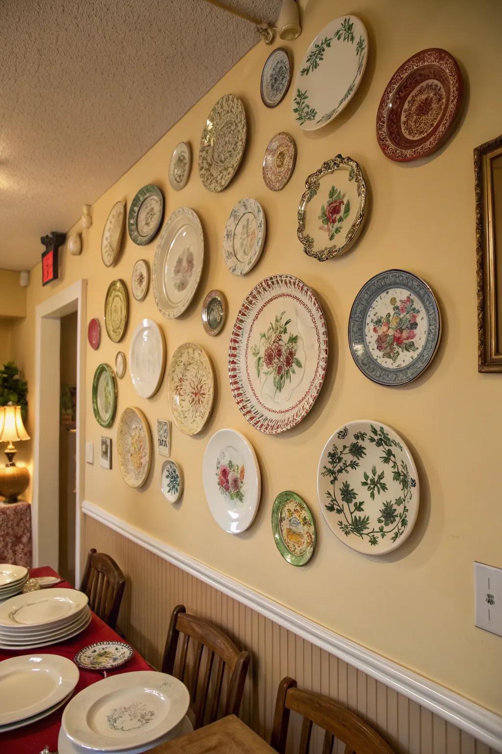 Antique plates provide a timeless appeal to every wall.