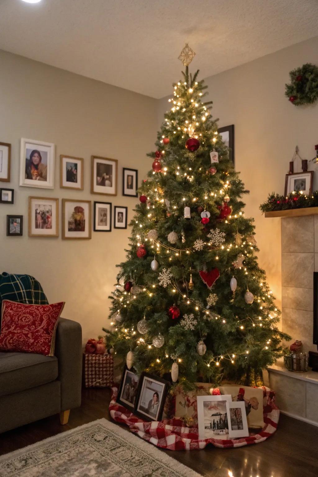 Beloved memories as a tree topper.