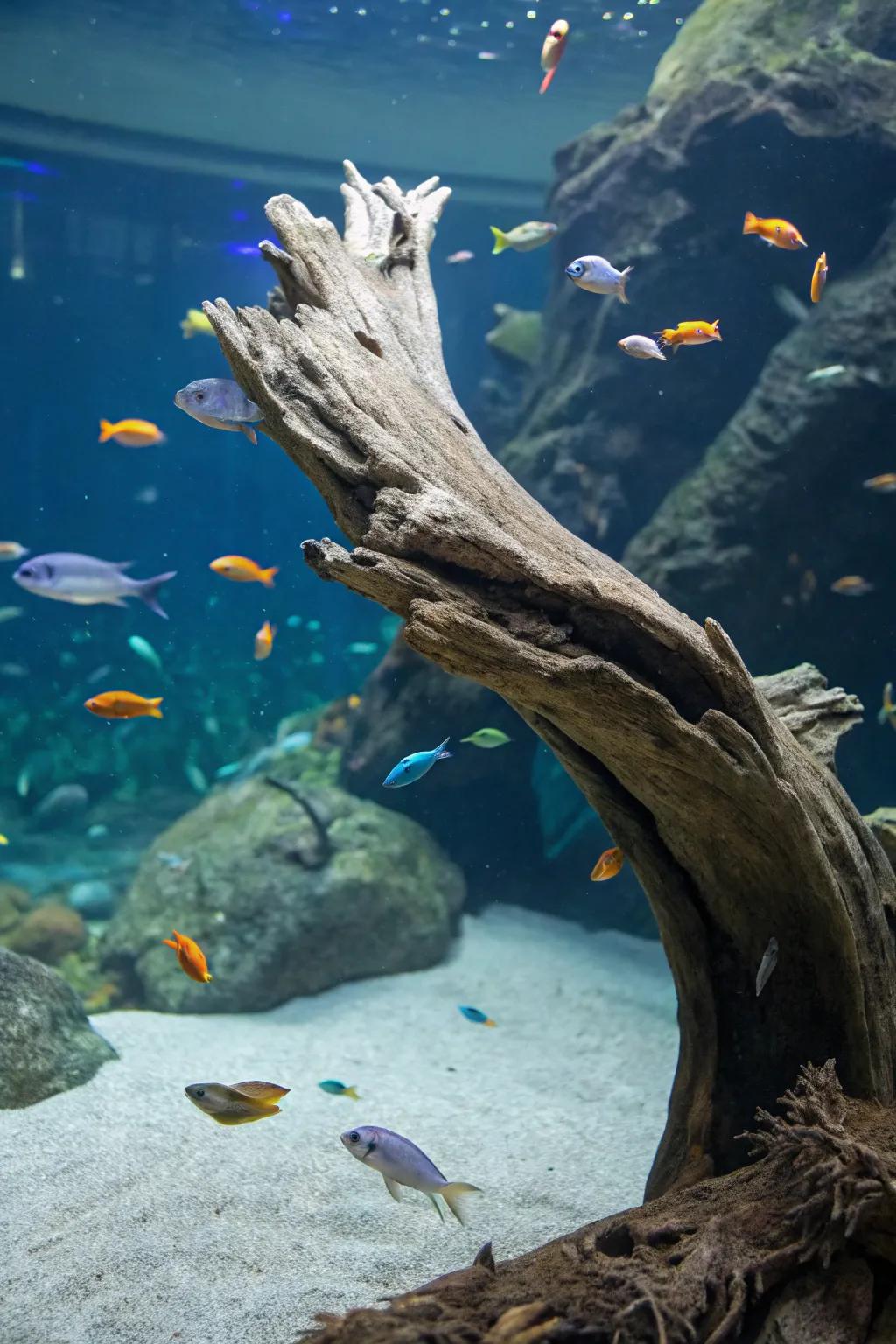 Distinct Driftwood Aquarium Styles To Explore Light And Layer