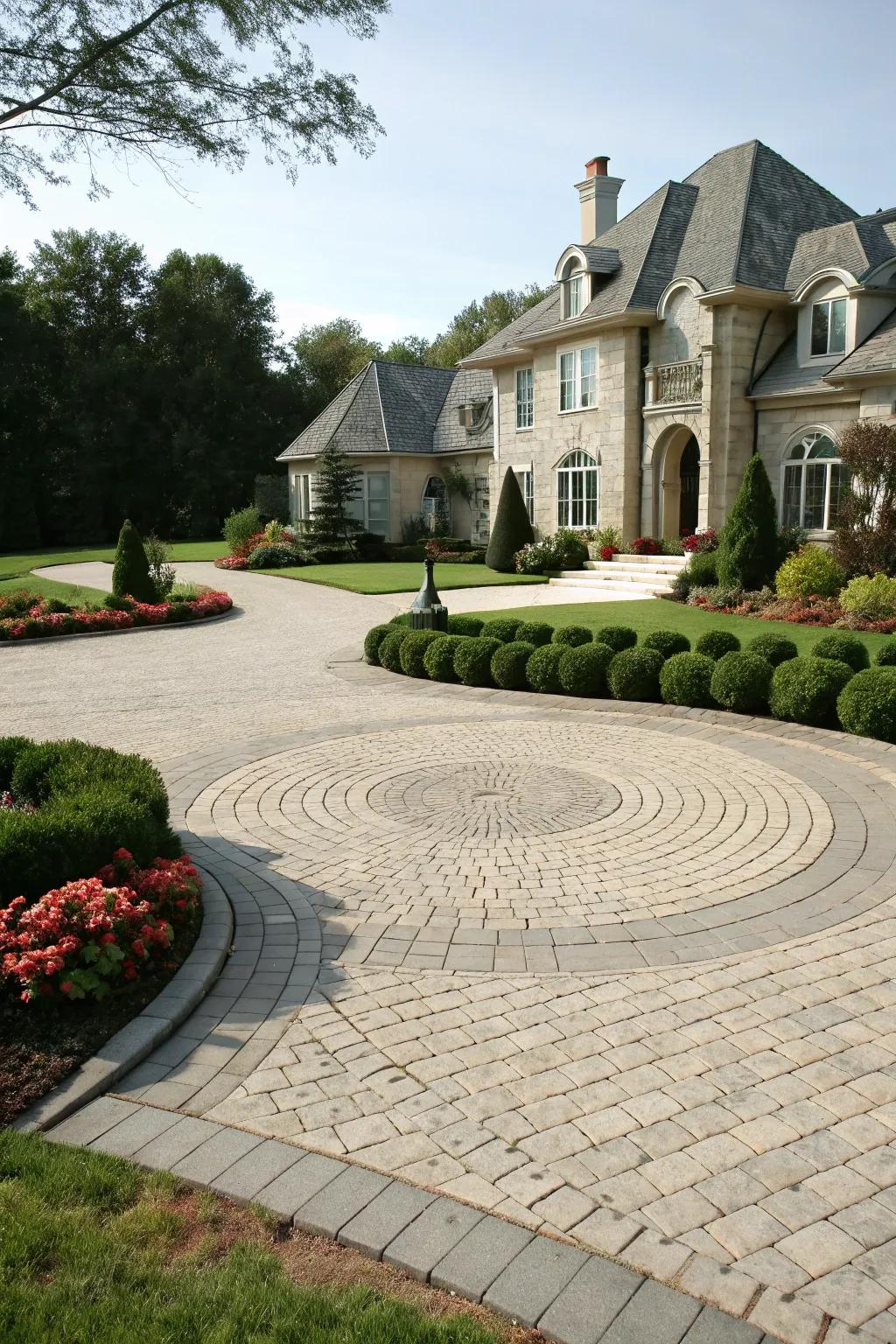Circular patterns create an impressive and welcoming entrance.